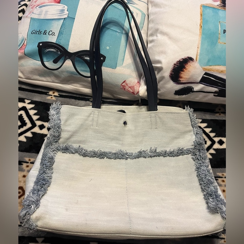 Kate Spade EUC Denim Sam Large Tote